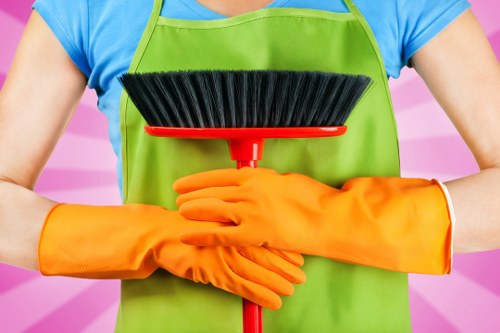 Local Camden cleaning team working in a rented flat