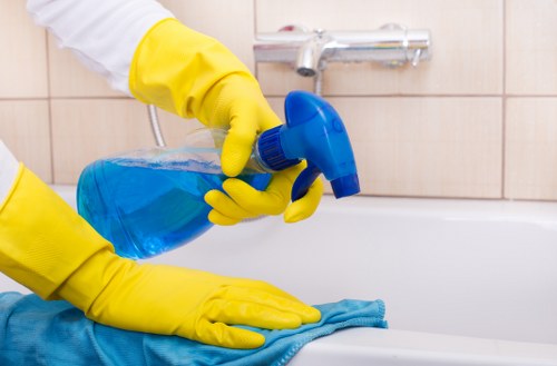 Local sofa cleaning technician working in a Camden property